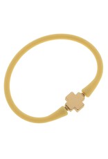 Canvas Style/Faire Bali 24K Gold Plated Cross Bead Bracelet - Yellow