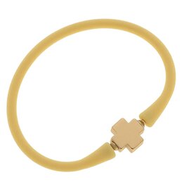 Canvas Style/Faire Bali 24K Gold Plated Cross Bead Bracelet - Yellow