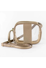 The Royal Standard Emma Clear Crossbody in Light Gold