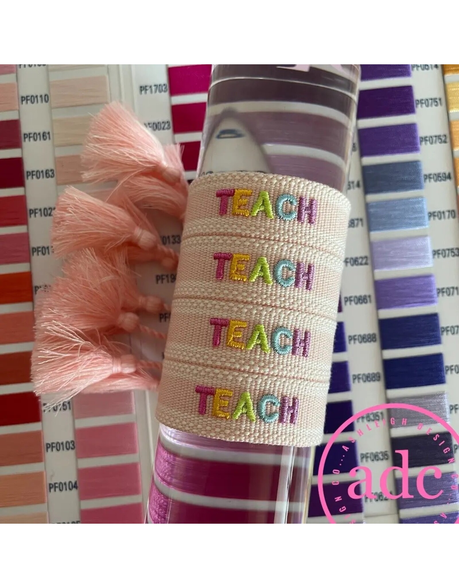 AshleighDesignCo/Faire Teach Bracelet - Canvas tassel