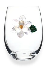 The Queen's Jewels Magnolia Jeweled Stemless Wine Glass