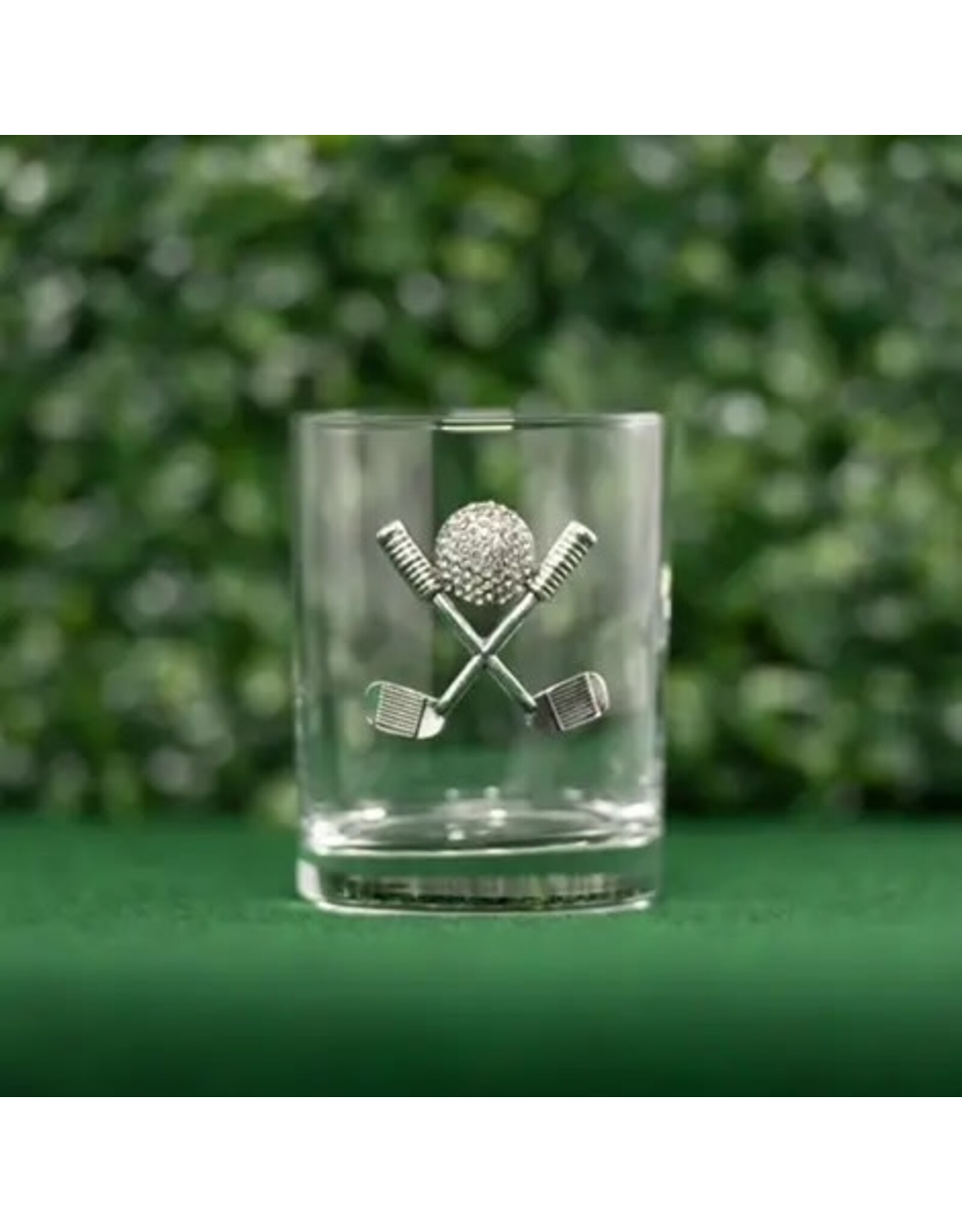 The Queen's Jewels Golf Clubs and Ball Jeweled Double Old Fashioned