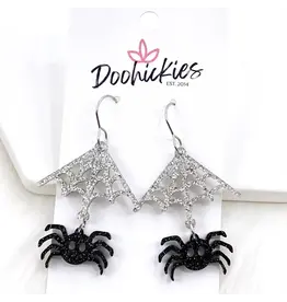 Doohickies/So. Charm Trade Glittery Spider Halloween Earrings
