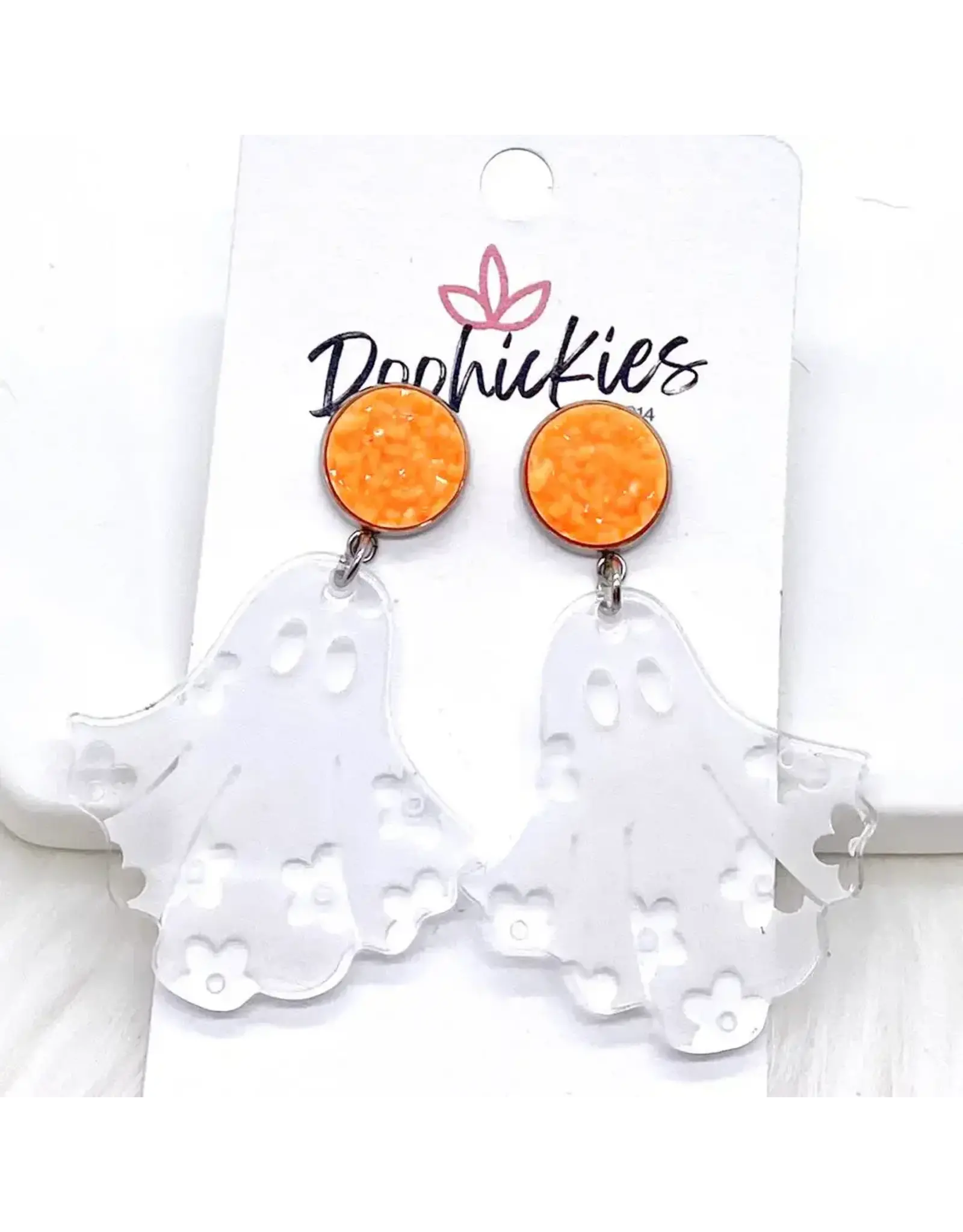 Doohickies/So. Charm Trade Groovy Ghost Danlge Halloween Earrings