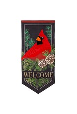 Evergreen Enterprises Cardinal and Evergreen Garden Flag