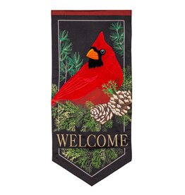 Evergreen Enterprises Cardinal and Evergreen Garden Flag