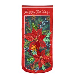 Evergreen Enterprises Happy Holidays Poinsettia Garden Flag