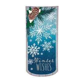 Evergreen Enterprises Winter Wishes Snowflake Everlasting Impressions Textile Décor