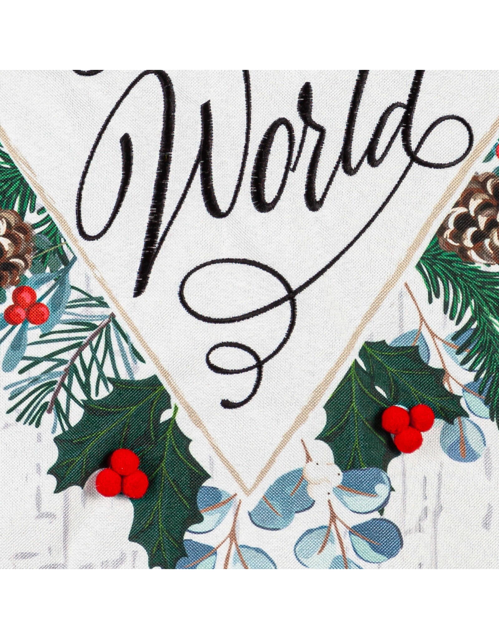 Evergreen Enterprises Joy to the World Linen Garden Flag