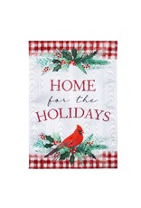 Evergreen Enterprises Holiday Cardinal Moire Garden Flag