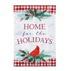 Evergreen Enterprises Holiday Cardinal Moire Garden Flag