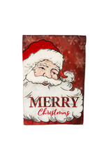 Evergreen Enterprises Cheerful Santa Applique Garden Flag