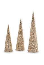 Mud Pie Glitter Cone Tree Set (3)