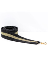 The Royal Standard Gameday Stripe Beaded Purse Strap - Black and Gold