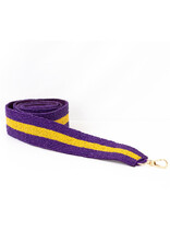 The Royal Standard Gameday Stripe Beaded Purse Strap - Purple and Gold
