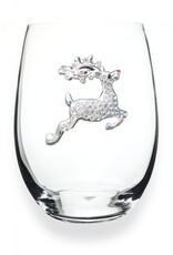 The Queen's Jewels Reindeer Jeweled Glassware