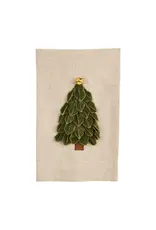 Mud Pie Light Green Velvet Tree Towel Mud Pie Light Green Velvet Tree Towel
