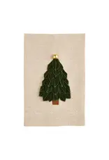 Mud Pie Dark Green Velvet Tree Towel Mud Pie Dark Green Velvet Tree Towel