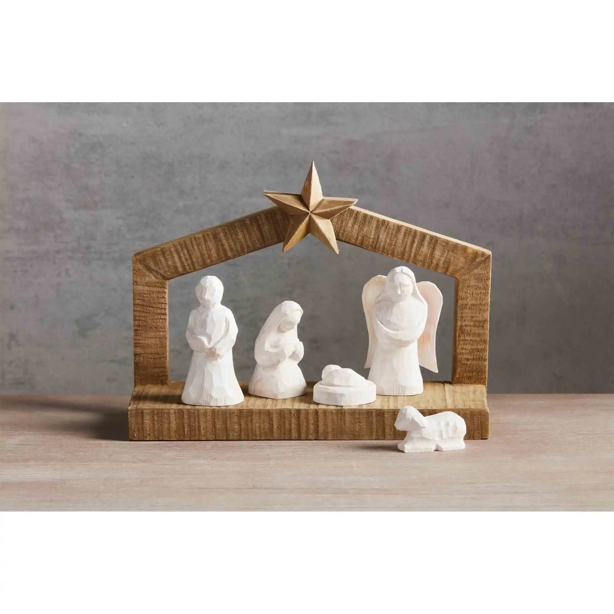 Mud Pie White Christmas Nativity Set Miche Designs and Gifts