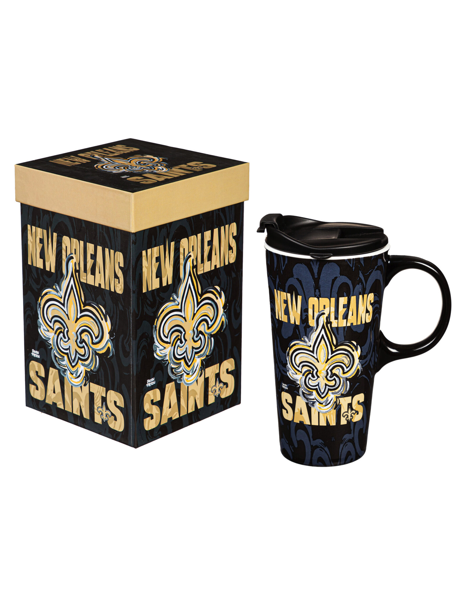 Evergreen Enterprises New Orleans Saints Travel Latte Mug