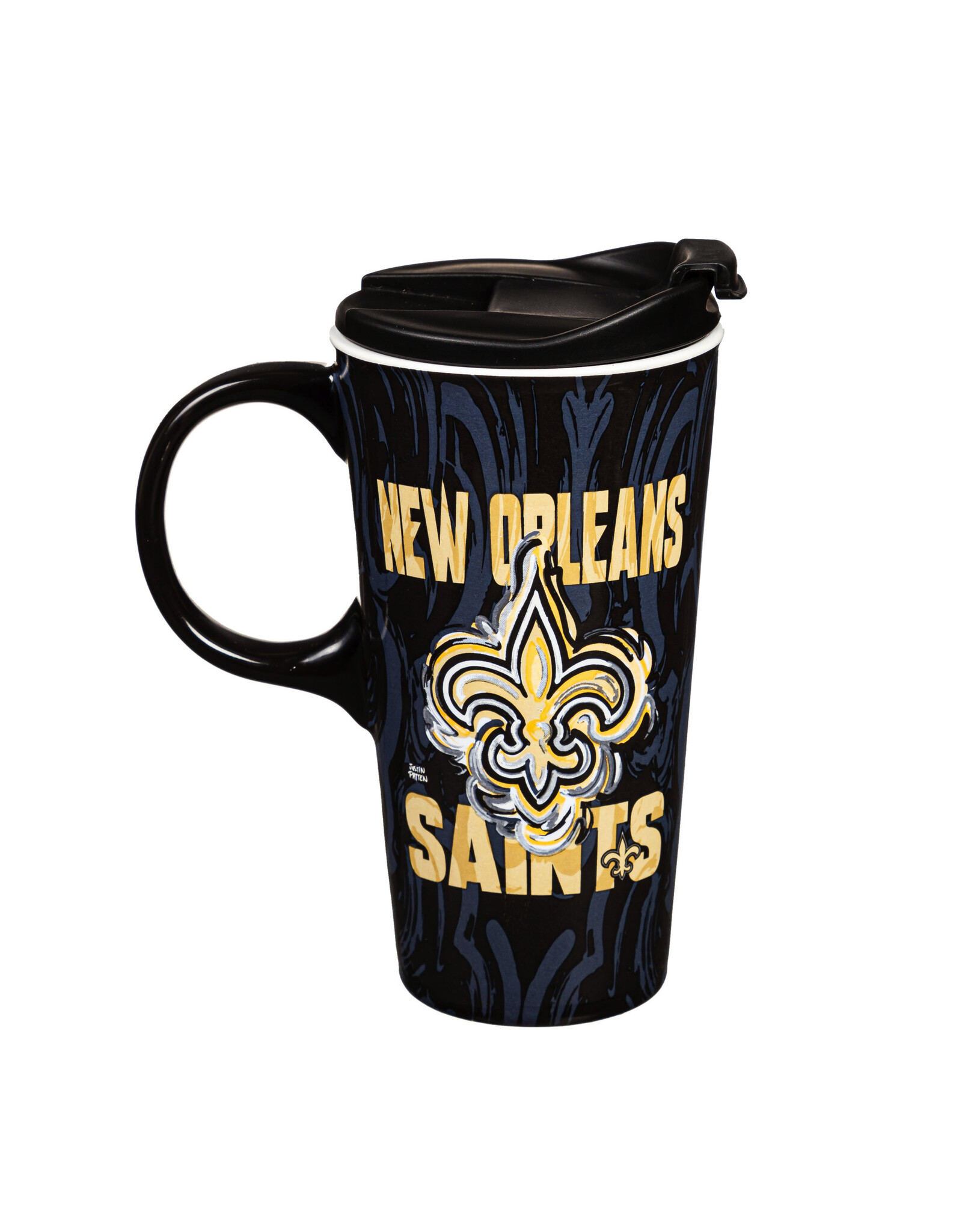 Evergreen Enterprises New Orleans Saints Travel Latte Mug