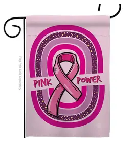 Two Group Flag Co. Pink Power Breast Cancer Awareness Ribbon