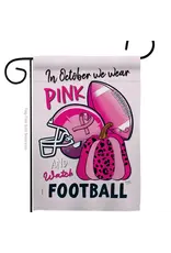 Two Group Flag Co. Pink Football Breast Cancer Awareness Flag