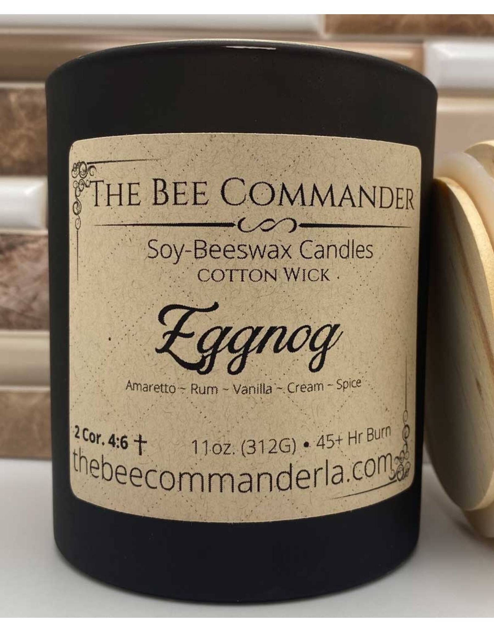The Bee Commander Eggnog Soy/Beeswax Candle
