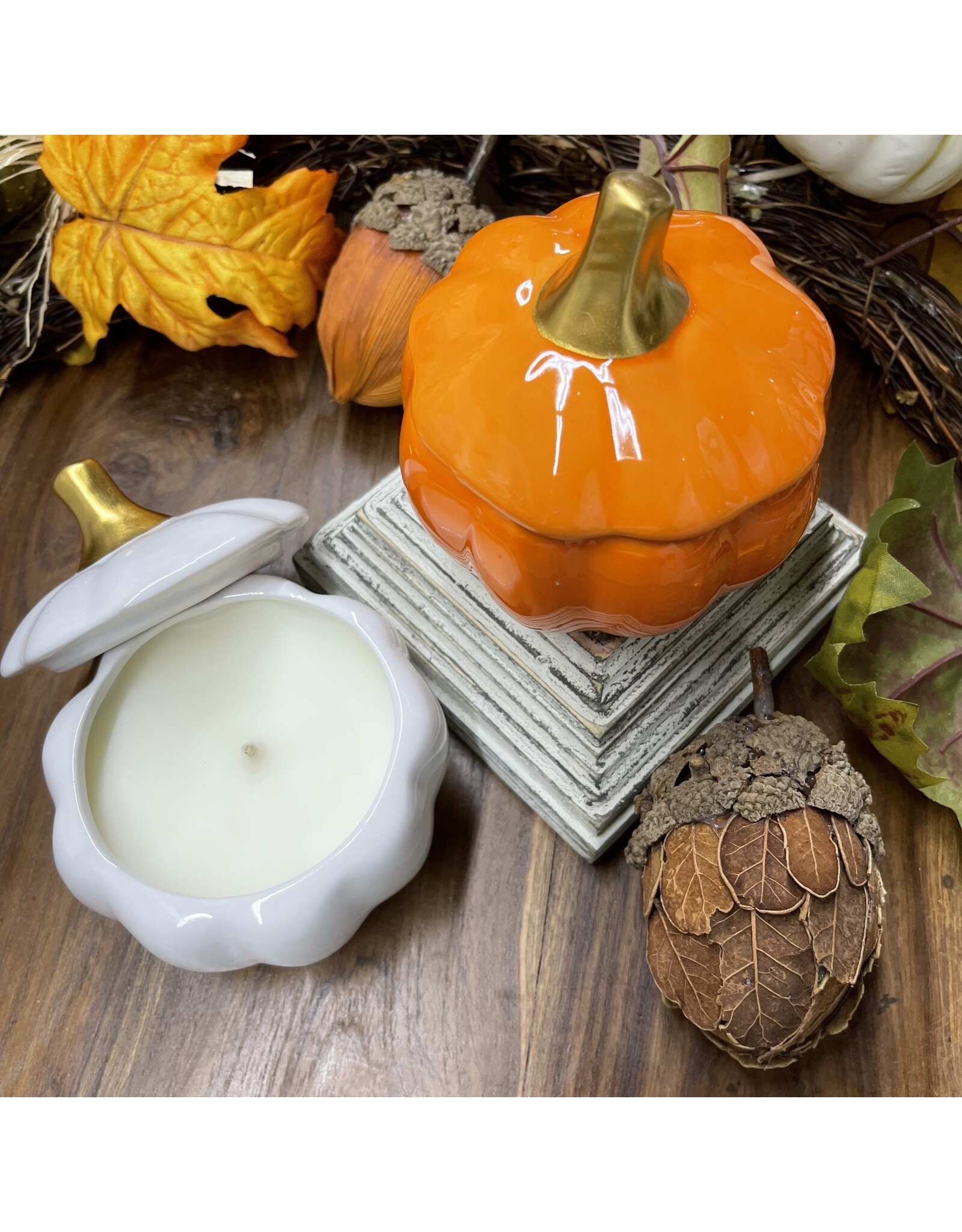 Southern Lights Candle Pumpkin Spice Scented Ceramic Pumpkin Candles