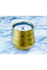 Southern Lights Candle Twisted Peppermint Gold Ceramic Candle
