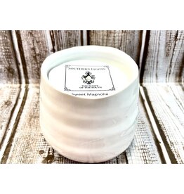 Southern Lights Candle French Market White Ceramic Candle