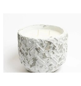 Southern Lights Candle White Pumpkin Rustic Concrete Candle