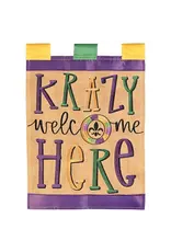 Magnolia Garden Flag Company Krazy Welcome Here Garden Flag