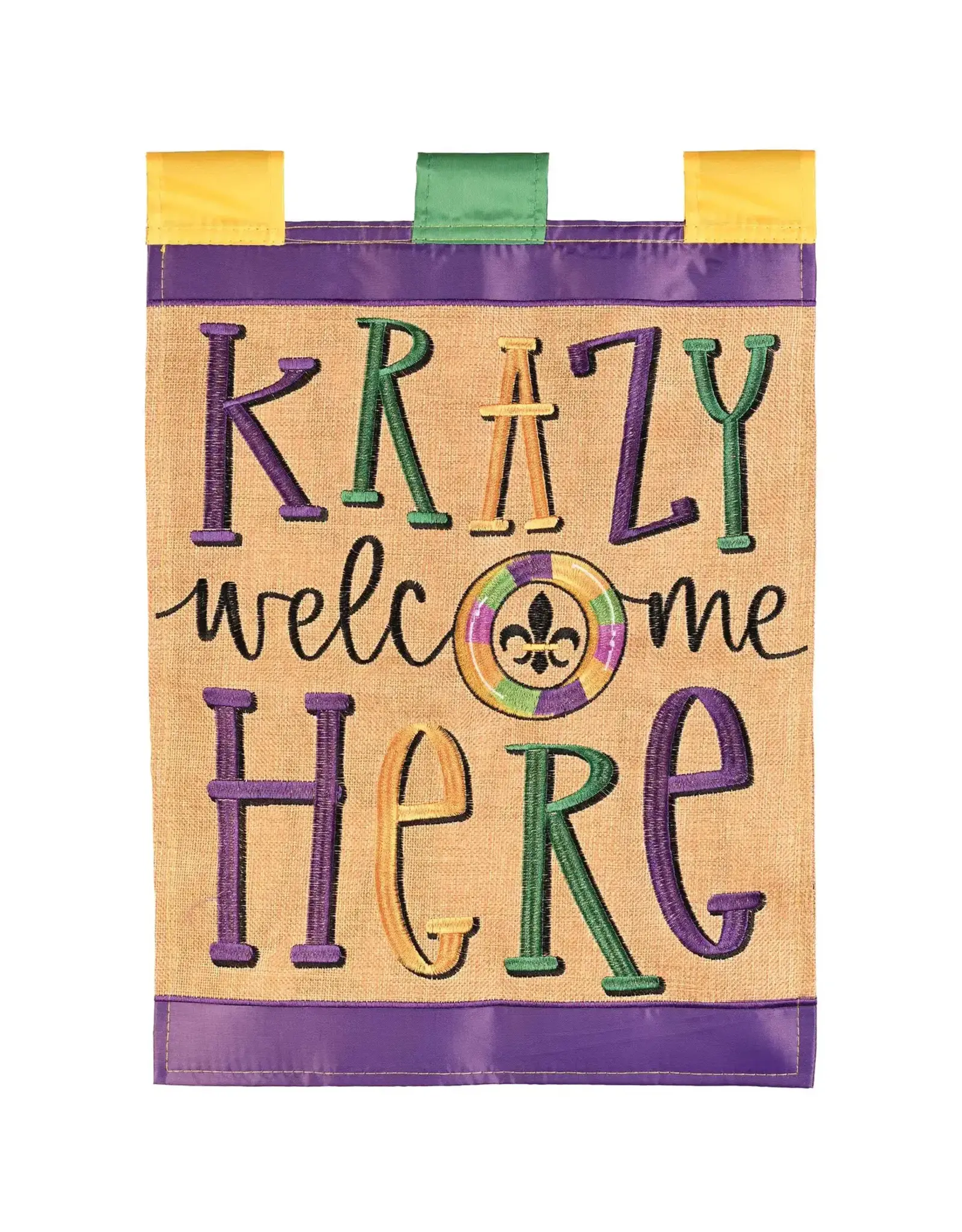 Magnolia Garden Flag Company Krazy Welcome Here Garden Flag