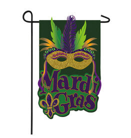 Evergreen Enterprises Mardi Gras Mask Garden Burlap Mask