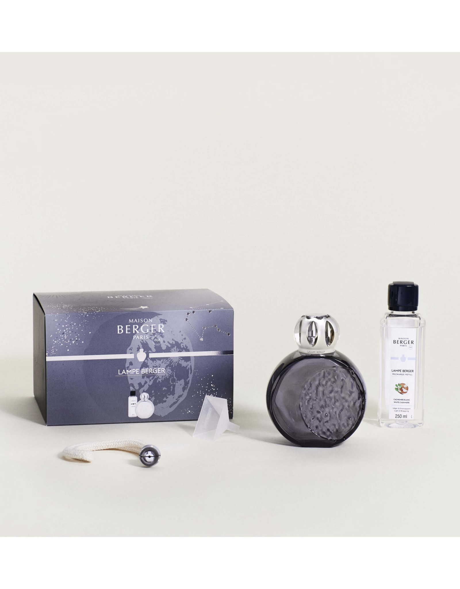 Maison Berger Astral Grey Home Fragrance Lamp Gift Set with White Cashmere