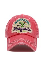 Judson & Company "Mamacita Needs a Margarita" Vintage Distressed Baseball Cap