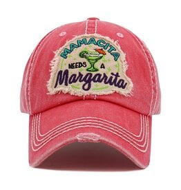 Judson & Company "Mamacita Needs a Margarita" Vintage Distressed Baseball Cap
