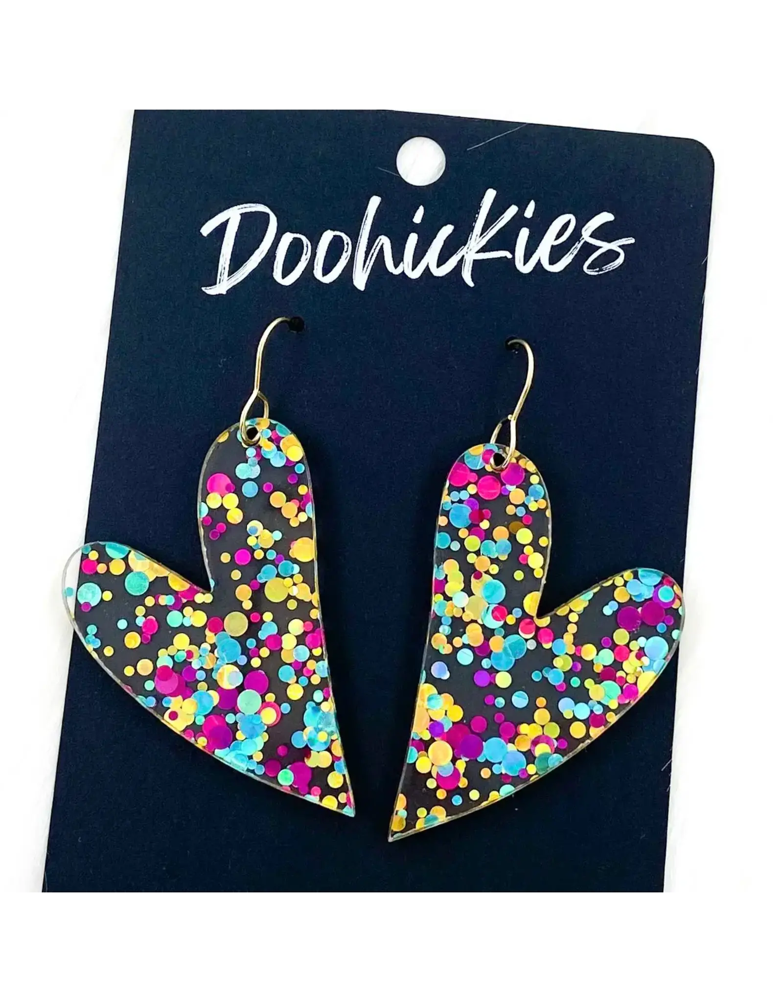 Doohickies/So. Charm Trade Valentine's Confetti Hear Earrings
