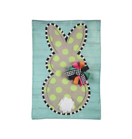 Evergreen Enterprises Polka Dot Bunny Garden Burlap Flag