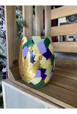 Emily Frankie Designs Mardi Gras Crown Stemless Wine Glass