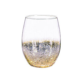 Evergreen Enterprises 18 oz. Starry Stemless Glass, Gold