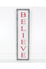 Adams & Co. Believe Wood Framed Shiplap Sign