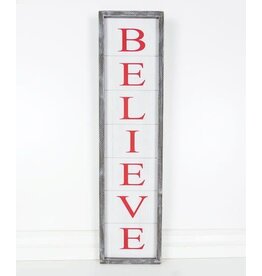 Adams & Co. Believe Wood Framed Shiplap Sign Adams & Co. Believe Wood Framed Shiplap Sign