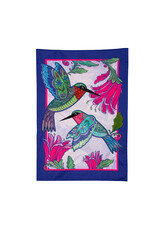 Evergreen Enterprises Colorful Hummingbird Linen Garden Flag