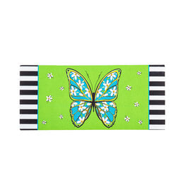 Evergreen Enterprises Floral Butterfly Welcome Sassafras Switch Mat