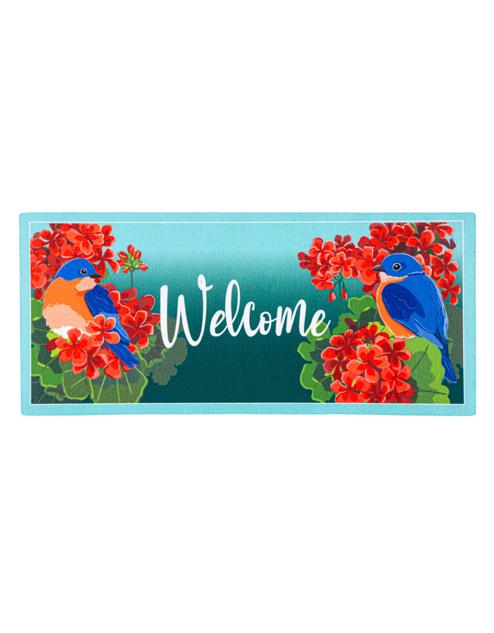 Evergreen Enterprises Bluebird in Red Geraniums Sassafras Switch Mat