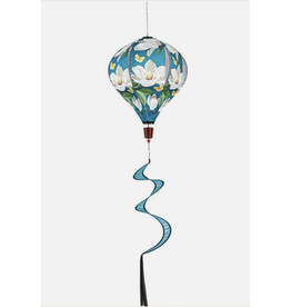 Evergreen Enterprises Leopard Magnolia Welcome Burlap Balloon Spinner