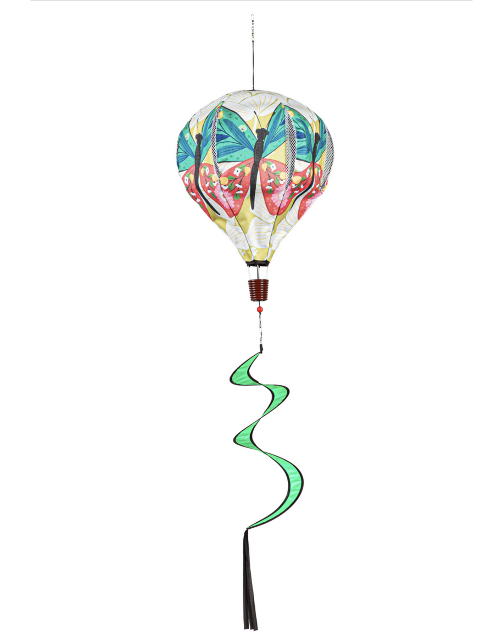 Evergreen Enterprises Folk Butterfly Burlap Balloon Spinner