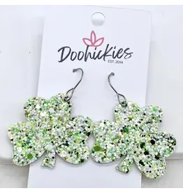 Doohickies/So. Charm Trade Shamrock Glitter Shamrock Earrings